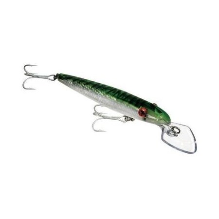 Mirrolure Big Game Deep 25' Trolling Plug, 7, 2 18 Oz Mackerel StripesGreen BackWhite BellySilver Scale,  111MR-18MAC